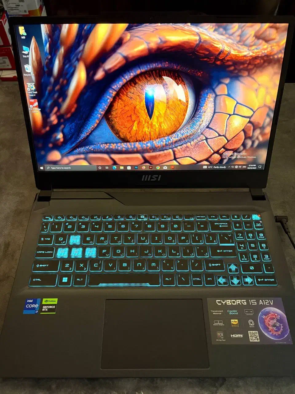 لپ تاپ ام اس آی Cyborg 15 A12VE i7 16GB RTX 4050|رایانه همراه|تهران, جمهوری|دیوار