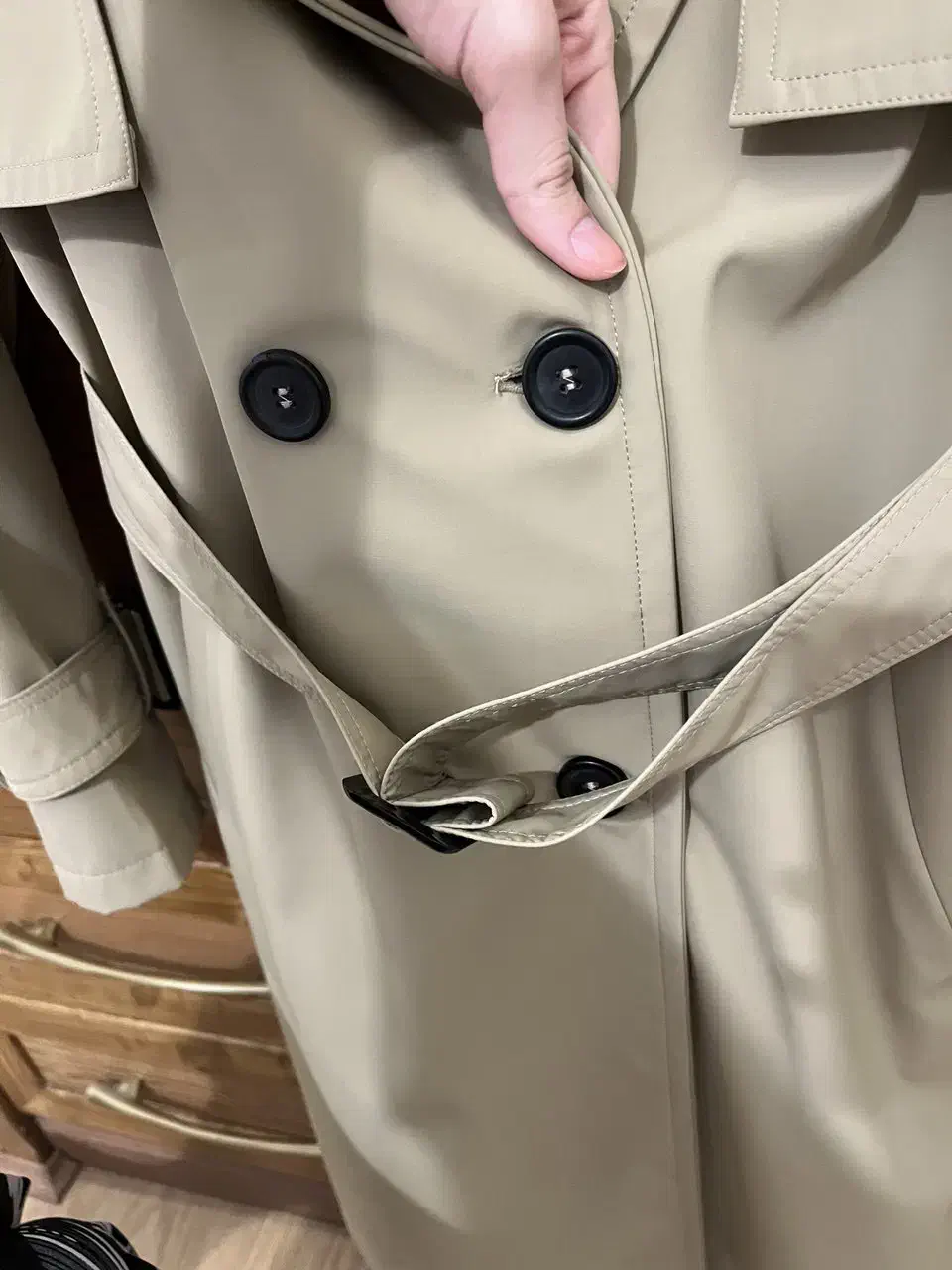 ترنچ کت کلاسیک (بارونی) سانتانا رنگ خاکی/نسکافهای|لباس|شیراز, معالیآباد|دیوار