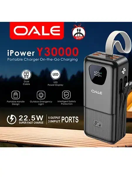 پاوربانک فست 30000 میلی آمپر OALE مدل IPOWER Y3000|لوازم جانبی موبایل و تبلت|قم, باجک دو|دیوار