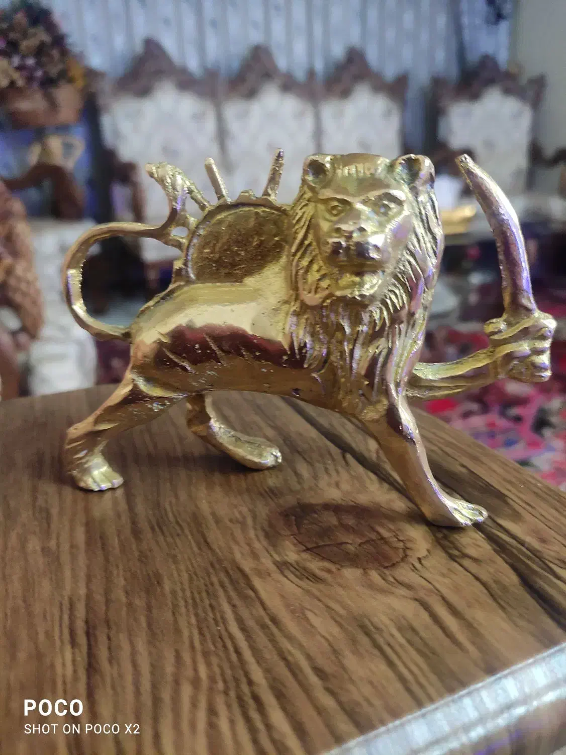 مجسمه شیر برنجی|کلکسیون اشیاء عتیقه|سهند, |دیوار