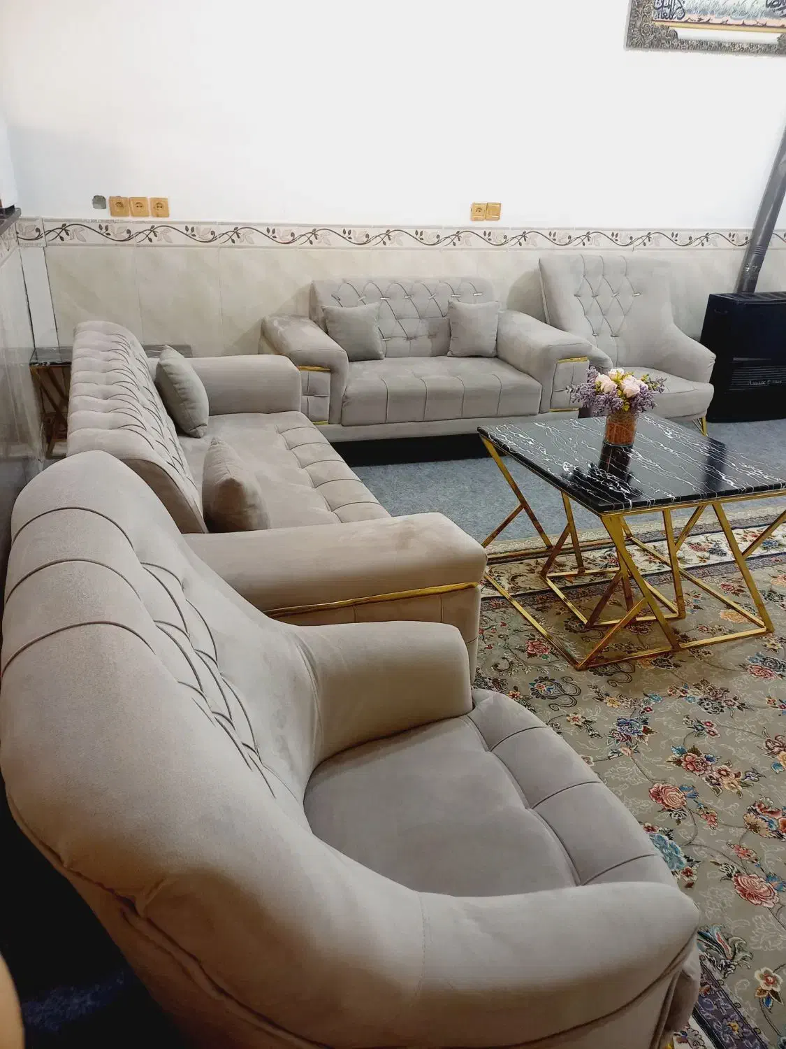 مبل ۷نفره|مبلمان خانگی و میز عسلی|سرپل ذهاب, |دیوار