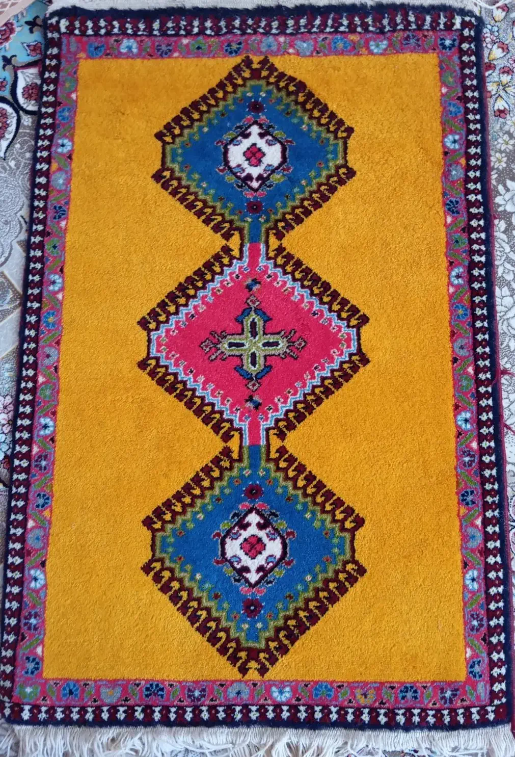 قالی دستباف|فرش|مبارکه, |دیوار