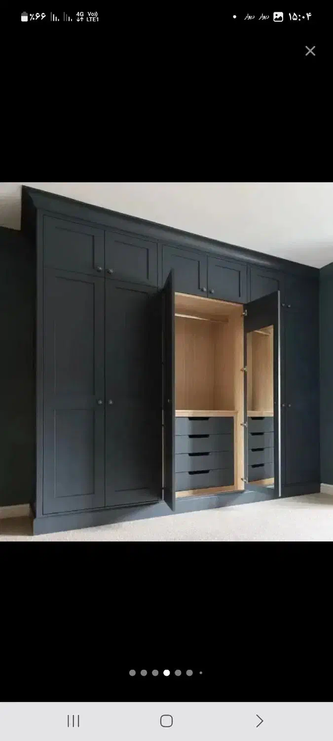 کمد دیواری ام دی اف و های گلاس|خدمات پیشه و مهارت|سپیدان, |دیوار