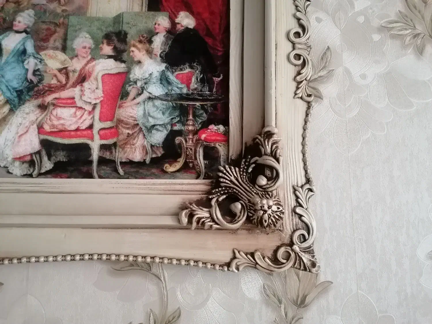 تابلو فرش ماشینی با قاب چوبی|تابلو فرش|اسلامشهر, شهرک قائمیه|دیوار