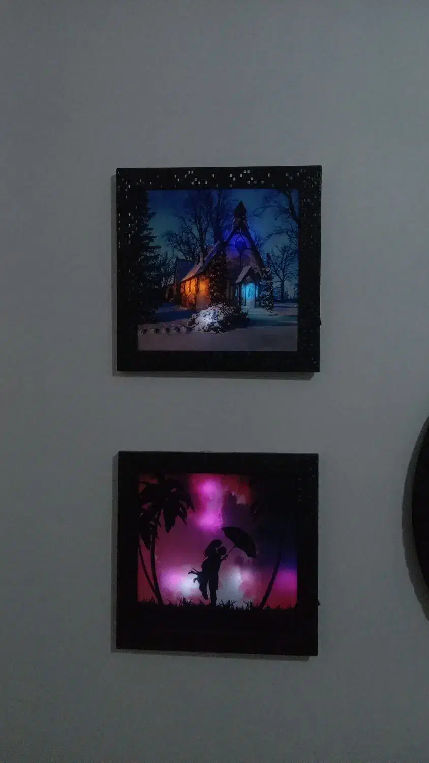 تابلودیواری نعون دار شیک و با کلاس آشخانه و بجنورد|ریسه و چراغ تزئینی|آشخانه, |دیوار