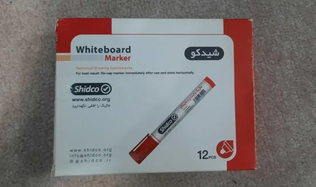 ماژیک وایت بردshidco جوهرآلمان زیر قیمت پک ۱۲ عددی|لوازم التحریر|رشت, گلسار|دیوار
