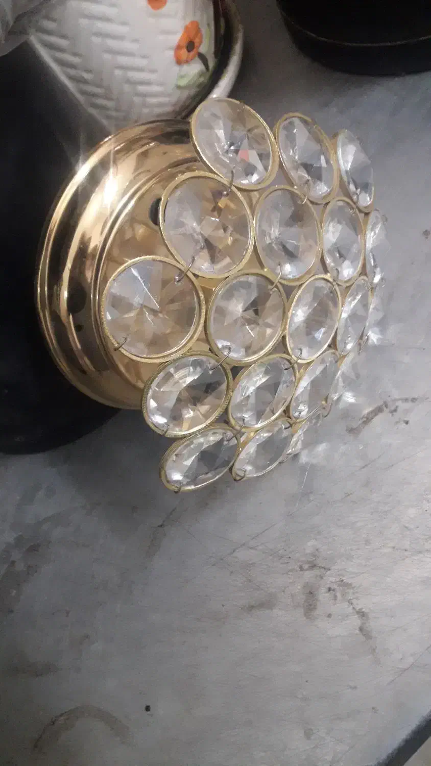 شب خواب برنز دکوری اتاق بچه یا پذیرایی|چراغ خواب و آباژور|تبریز, |دیوار