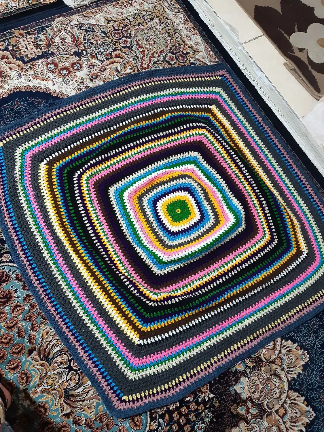 پتو فرش،دستباف،|رختخواب، بالش، پتو|نسیمشهر, |دیوار