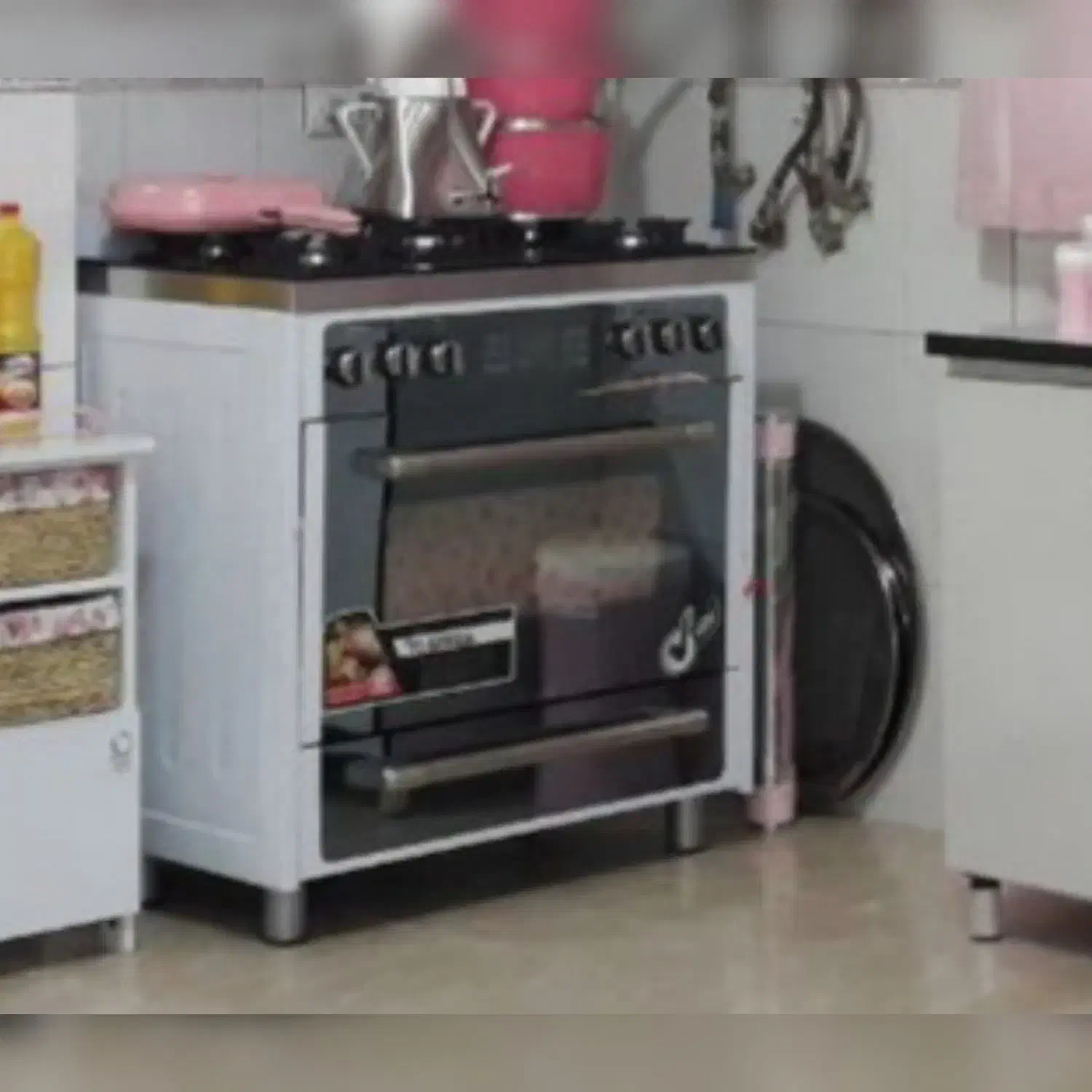 گاز پنج شعله فردار صفحه شیشه دی استیل|اجاق گاز و لوازم برقی پختوپز|پرند, فاز ۴|دیوار