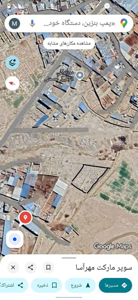 ۹من ونیم زمین در روستا حاجیار به فروش میرسد|فروش زمین و ملک کلنگی|تربتحیدریه, حاجی یار|دیوار