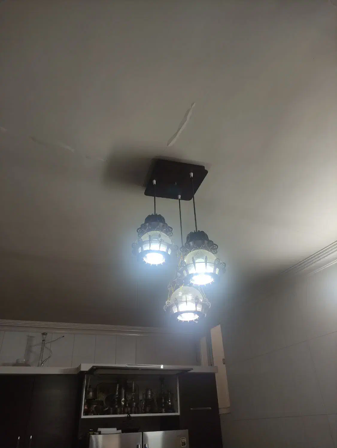 لوستر چوبی اشپزخانه|لوستر و چراغ آویز|اصفهان, پروین|دیوار