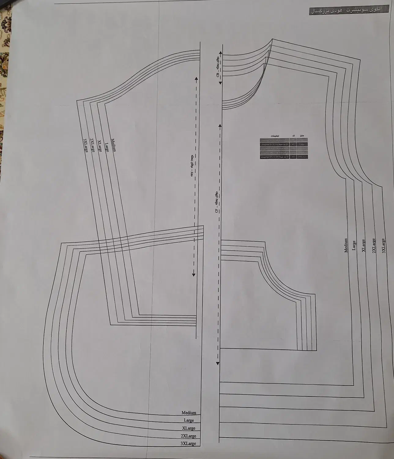 الگوی هودی تجاری در ۵سایز بزرگسال و بچگانه|لوازم خیاطی و بافتنی|نیشابور, شهرک قدس|دیوار