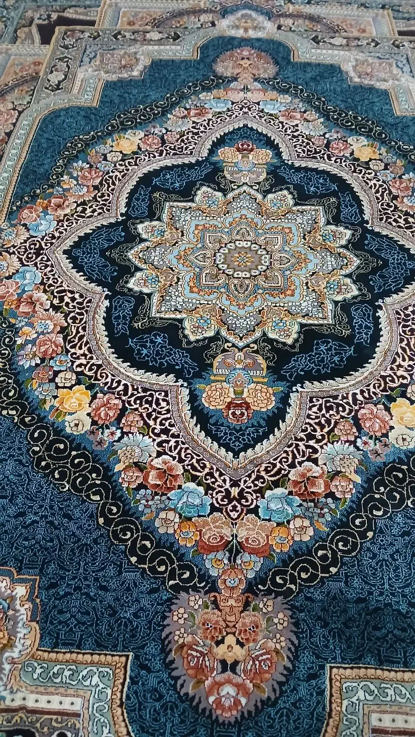 یک جفت فرش سرمه ای سالم|فرش|نسیم‌شهر, |دیوار