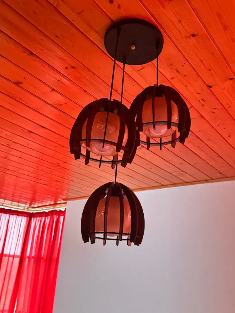 لوستر چوبی|لوستر و چراغ آویز|نوشهر, |دیوار