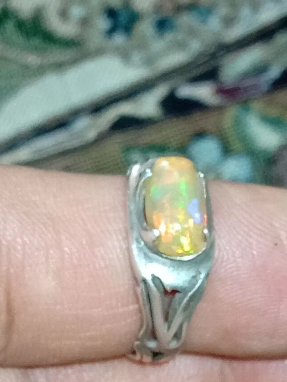 انگشتر نقره اوپال opallدرجه یک|کلکسیون اشیاء عتیقه|تهران, نیروی هوایی (پیروزی)|دیوار