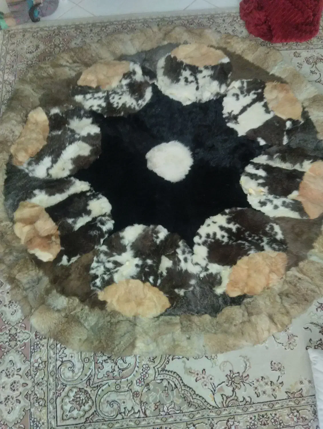 قالیچه یا پادری نو پوست خرگوش به شعاع ۶۰ سانت|پادری|تهران, دکتر هوشیار|دیوار