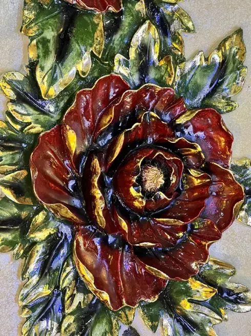 تابلو پلی استر نفش برجسته|تابلو، نقاشی، عکس|اصفهان, باغ زرشک|دیوار