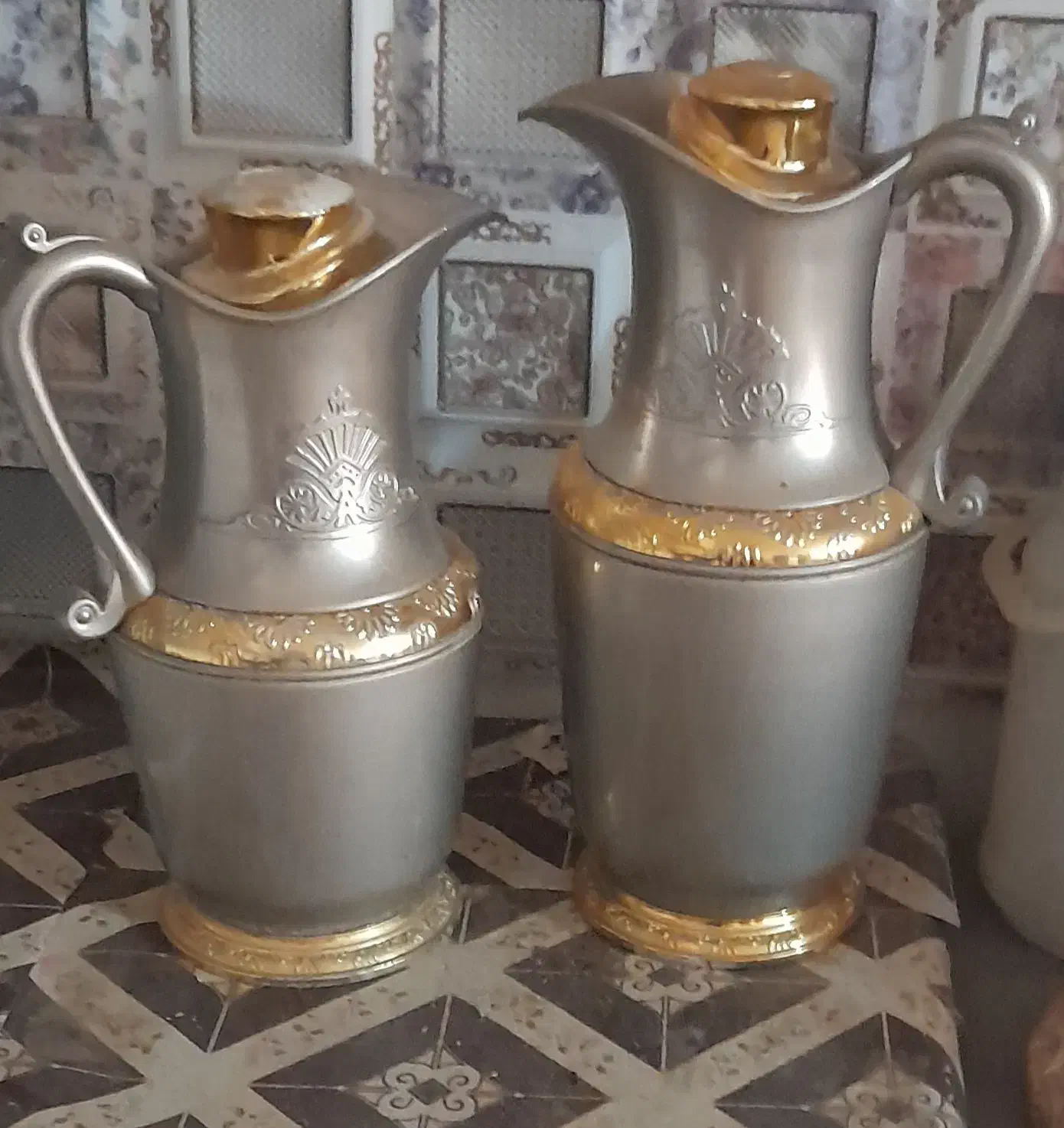 دو عدد فلاکس چای جنس فلزی|قوری، کتری، قهوه‌ساز دستی|شاهین‌شهر, شهرک گلدیس|دیوار