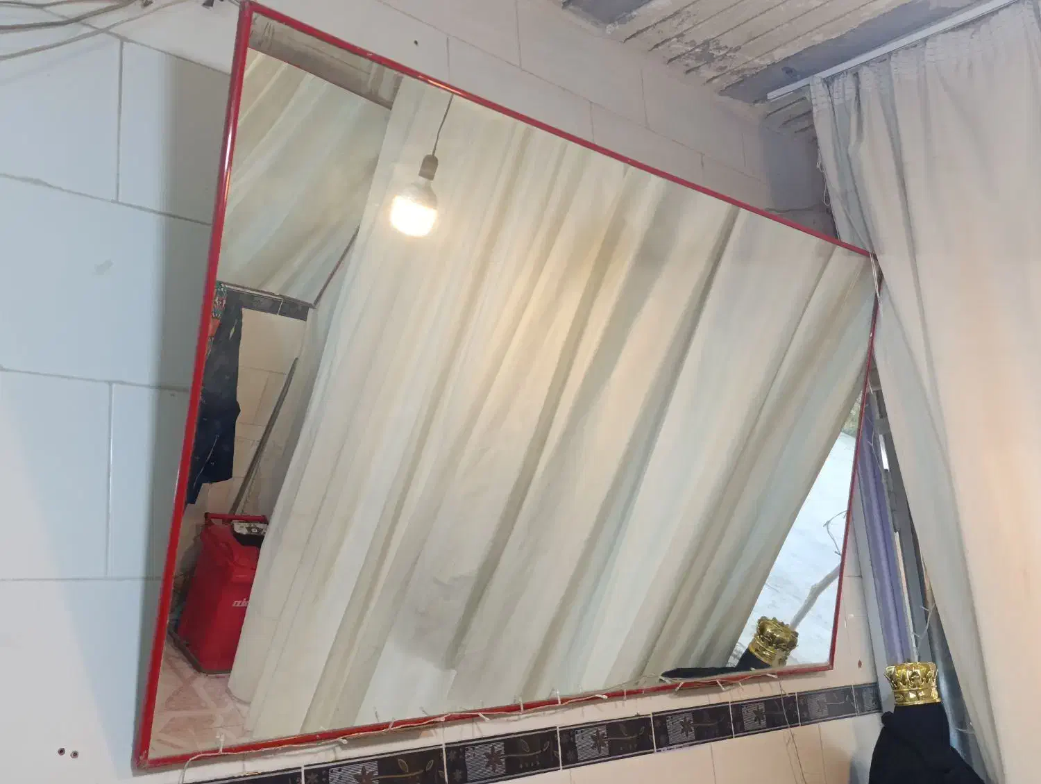 فروش آیینه بزرگ بدون موج در حد نو|آینه|مرودشت, ثبت احوال|دیوار