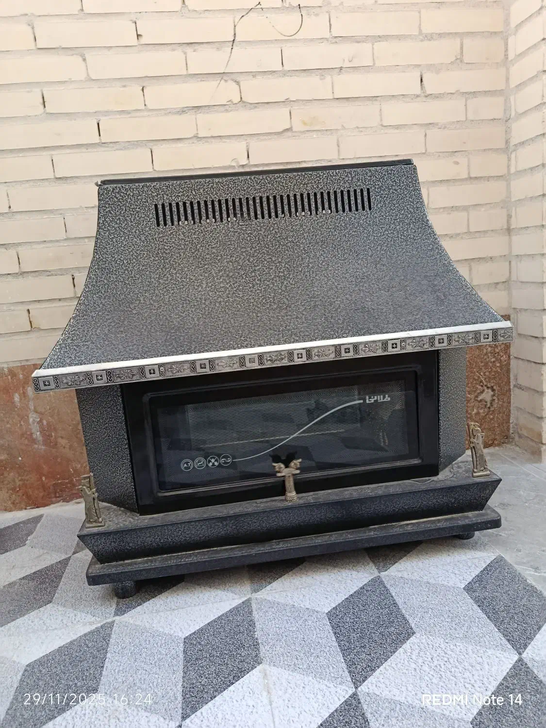 بخاری طرح شومینه|بخاری، هیتر، شومینه|مهریز, |دیوار