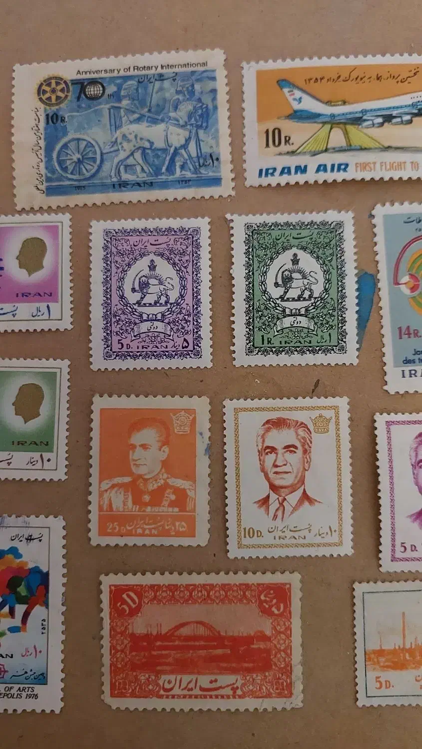 تمبر دوره پهلوی و قاجار|کلکسیون سکه، تمبر، اسکناس|سنندج, |دیوار