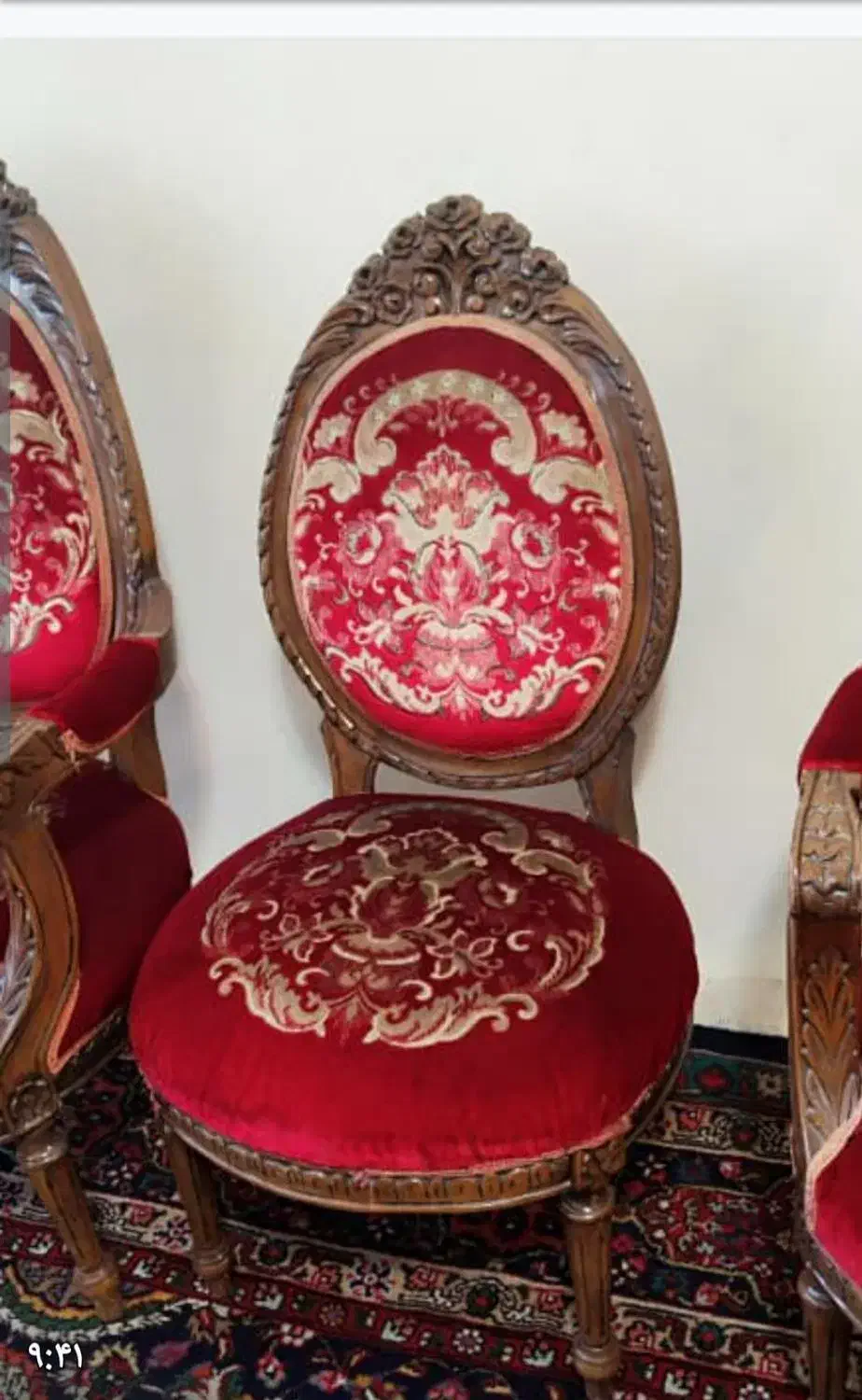 مبل کلاسیک (سلطنطی )مخمل چوب روسی|مبلمان خانگی و میز عسلی|میاندوآب, |دیوار