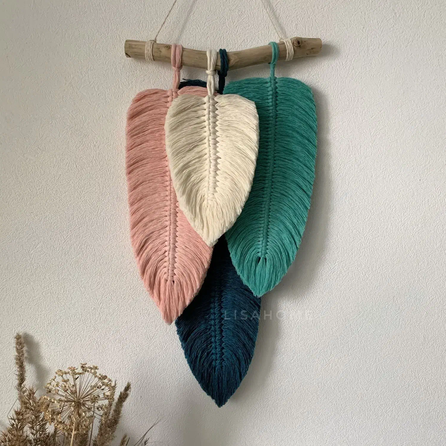 برگ مکرومه|صنایع دستی و سایر لوازم تزئینی|محمدیه-قزوین, |دیوار