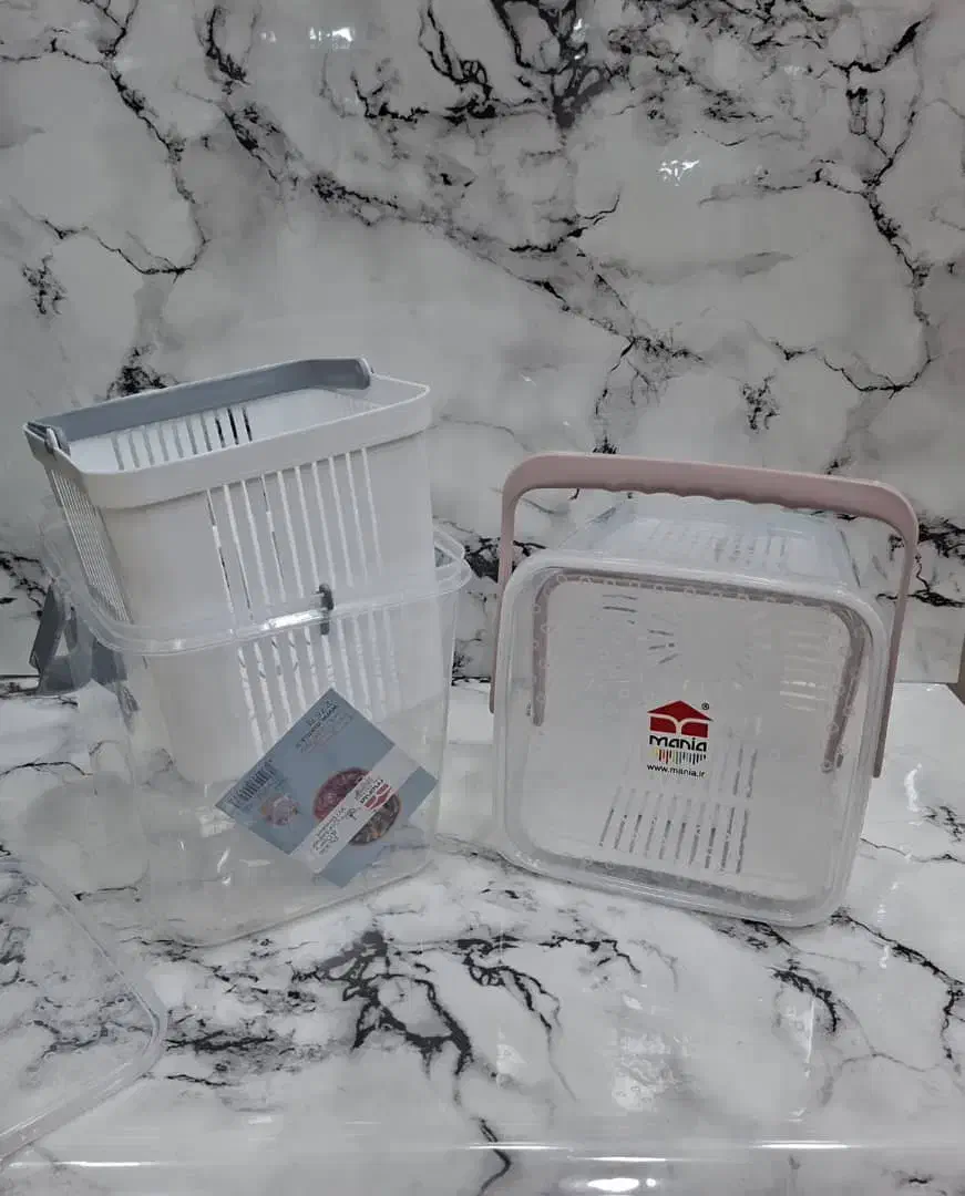 ظرف آبکش mania نگهدارنده ترشیجات و لبنیات/ پنیر|ظروف نگهدارنده، پلاستیکی، یکبارمصرف|آفتاب, |دیوار