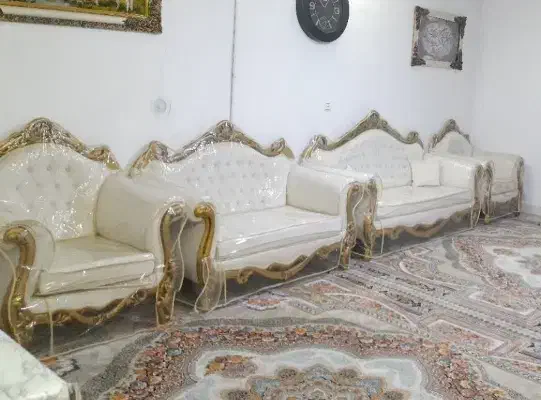 فروش مبل ۷ نفره سفید، در حد صفر|مبلمان خانگی و میز عسلی|نیشابور, گنبد سبز|دیوار