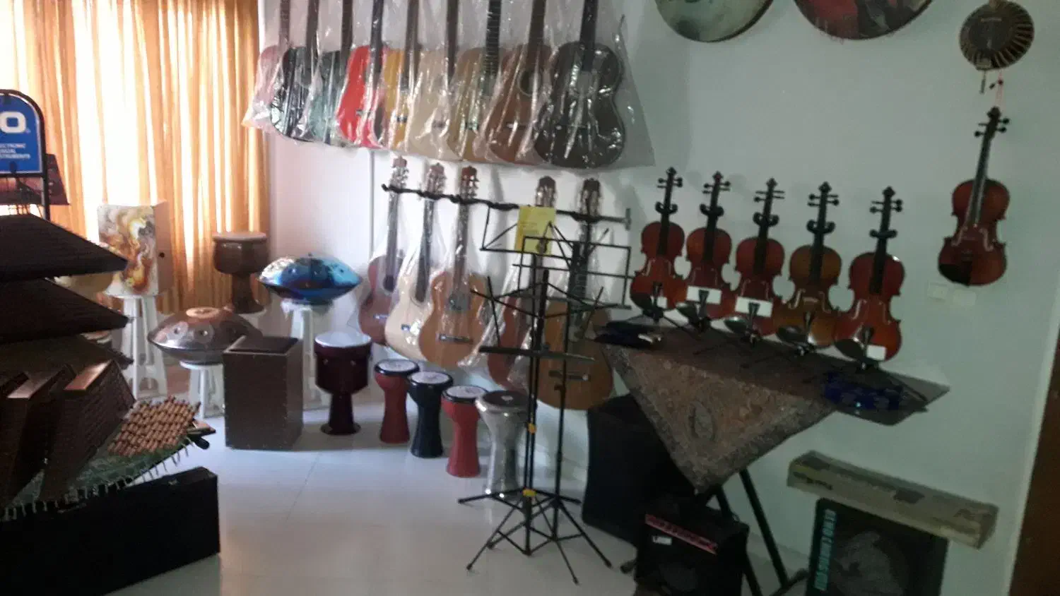 گیتار آموزشی لوازم موسیقی پاپ سنتی|گیتار، بیس، امپلیفایر|پرند, فاز ۱|دیوار