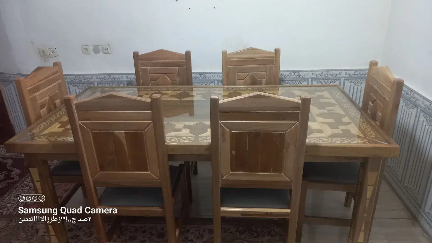 میز ناهار خوری گره چینی شده چوب گردو|میز و صندلی غذاخوری|قوچان, |دیوار