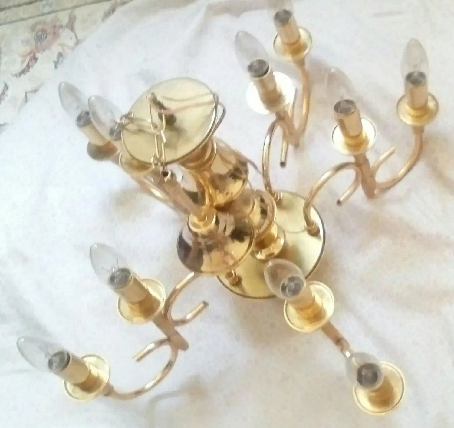 لوستر پنج  شاخه   هر شاخه دو تا لامپ میخوره|لوستر و چراغ آویز|تهران, اتابک|دیوار