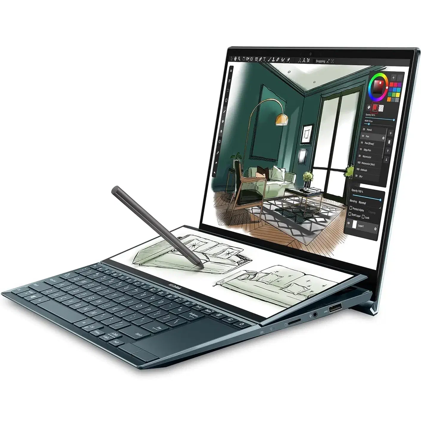 لپتاپ لمسی ایسوس با دو صفحه نمایش Asus Zenbook 14|رایانه همراه|مشهد, شاهد (شهرک غرب)|دیوار
