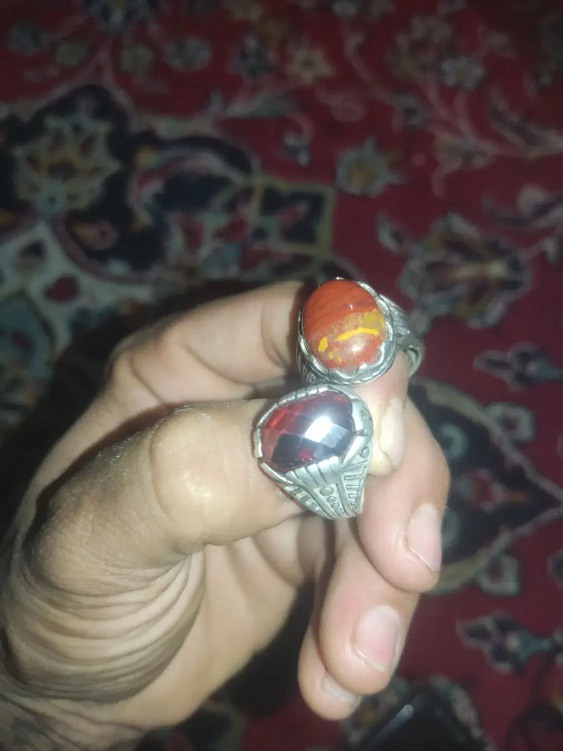 جفت انگشتر یاقوت سیلان شجر|جواهرات|زابل, |دیوار