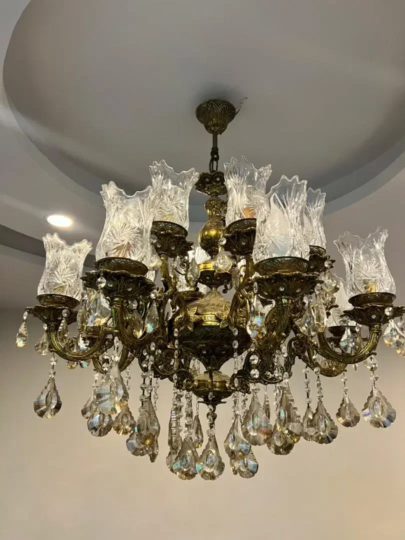 ۳تالوستر تمام برنز سالم درحدنو|لوستر و چراغ آویز|اسلامشهر, شهرک واوان|دیوار