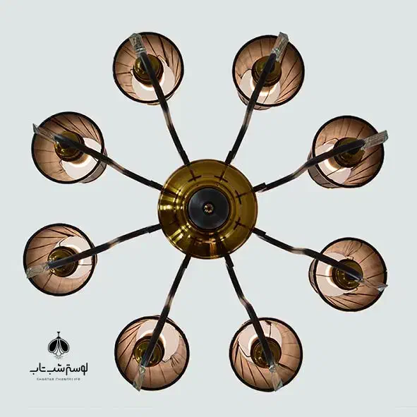 لوستر ۵ شعله فلزی|لوستر و چراغ آویز|اقلید, |دیوار