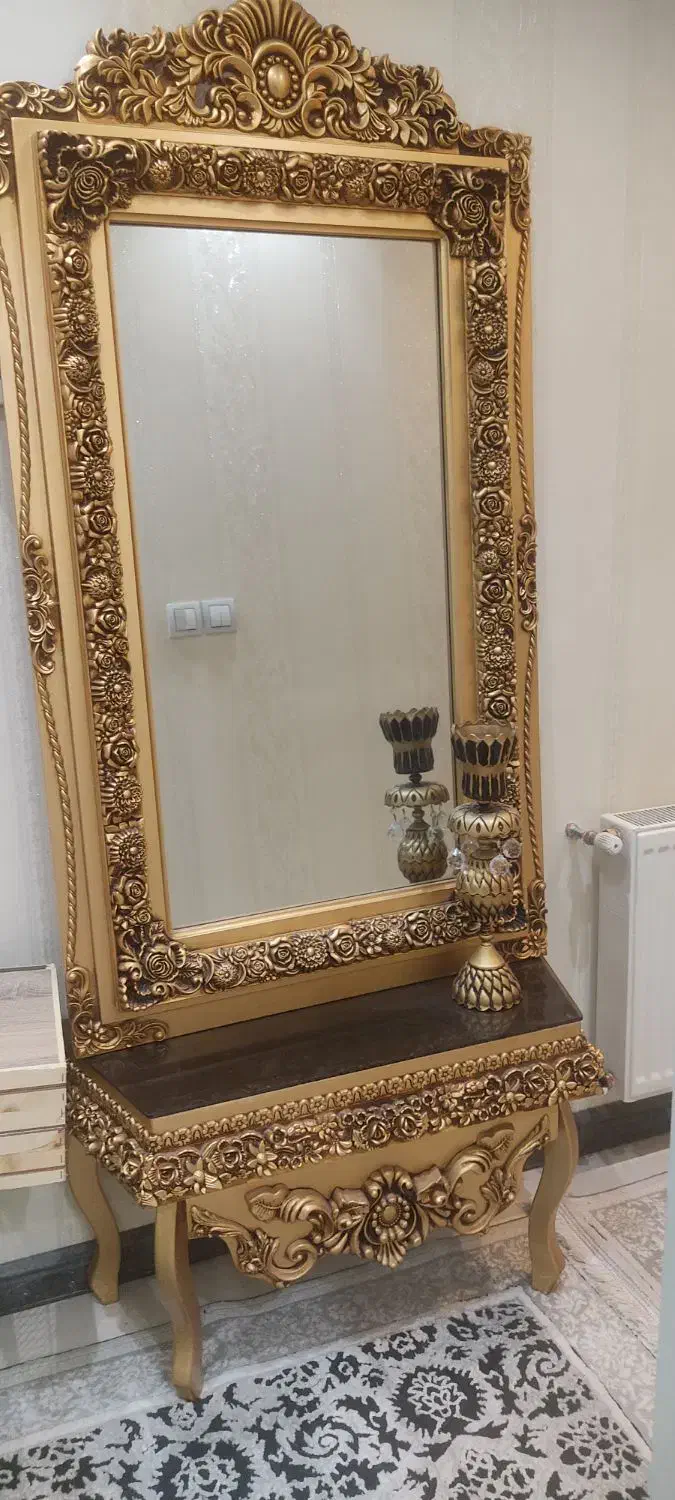 اینه وشعمدون نو نو درحد جنس چوب|آینه|شیراز, دلجو|دیوار