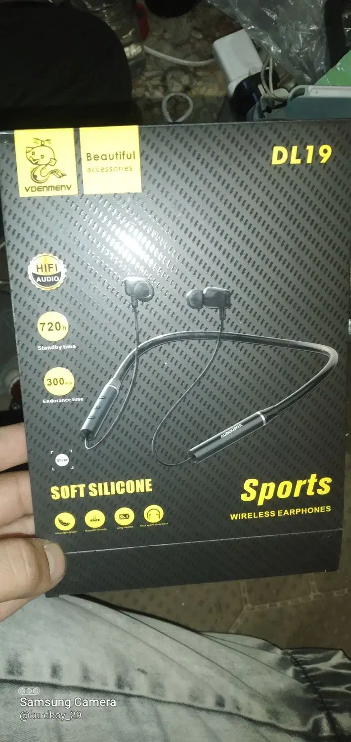 هندسفری گردنی denmen مدل sports DL19 مشکی نقرهای|لوازم جانبی موبایل و تبلت|اسلامآباد غرب, |دیوار