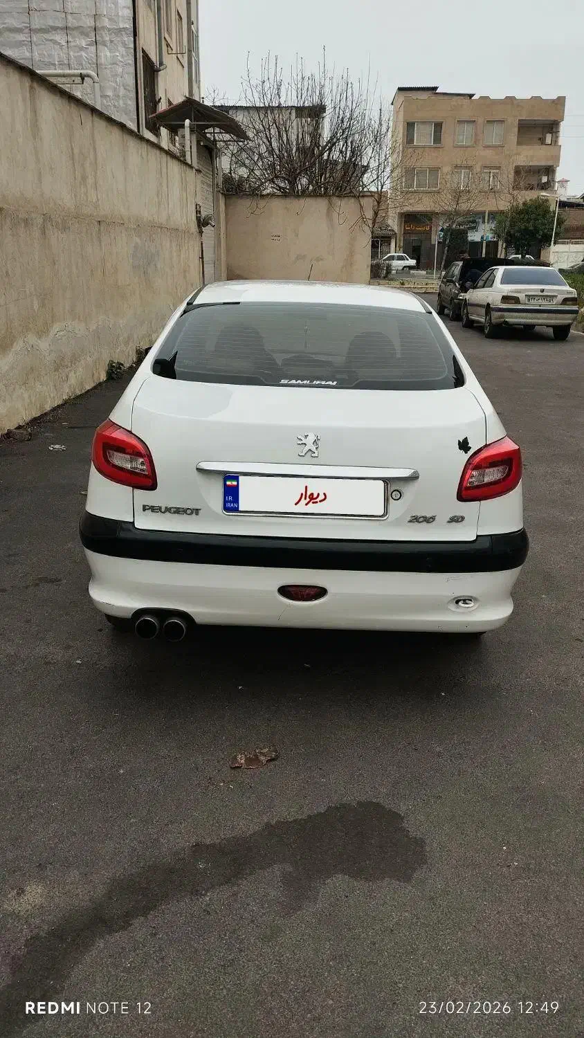 206 V8 SD مدل1395|خودرو سواری و وانت|گرگان, |دیوار
