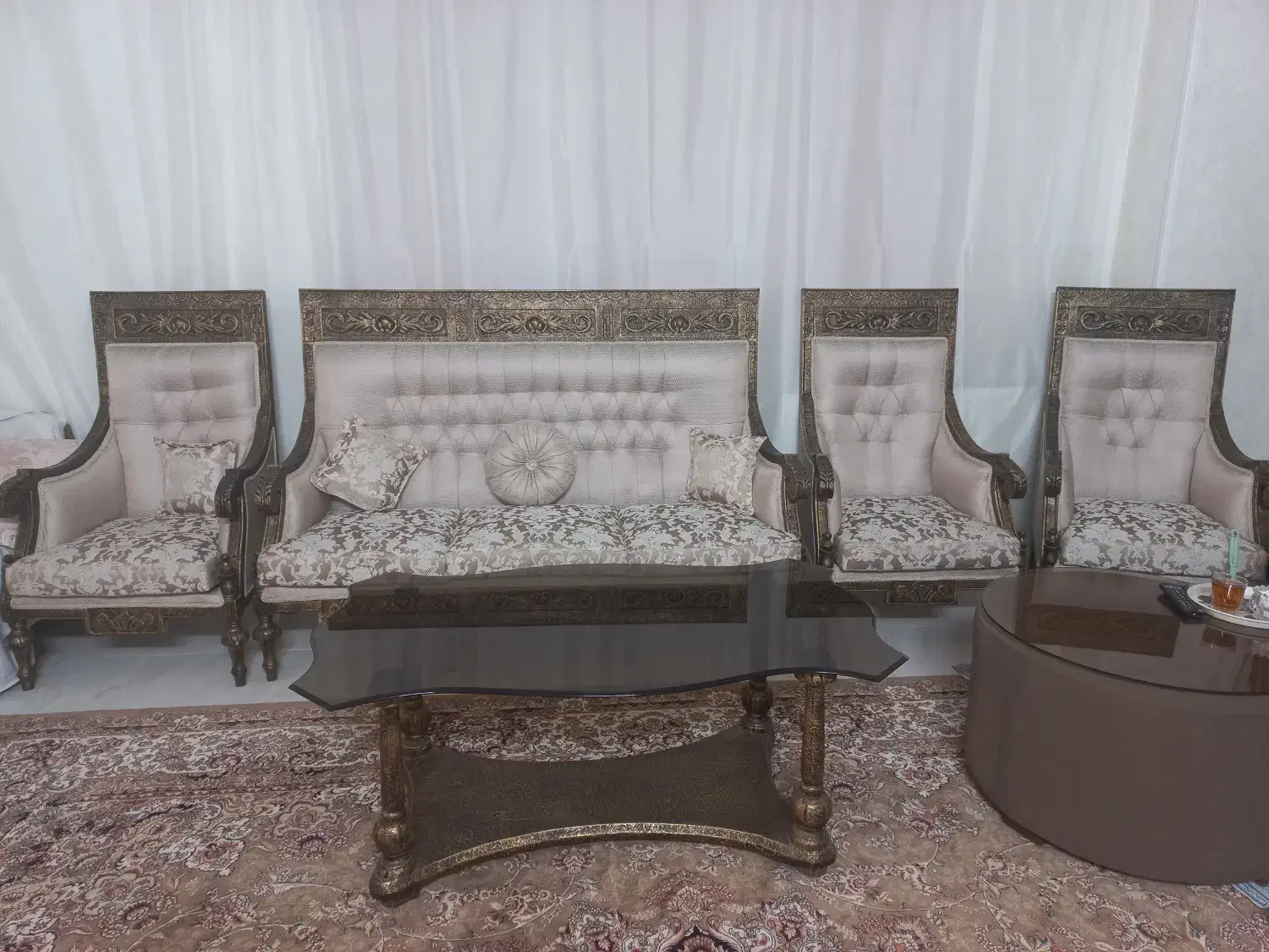 مبلمان ۷نفره چوب راش|مبلمان خانگی و میز عسلی|کهریزک, |دیوار