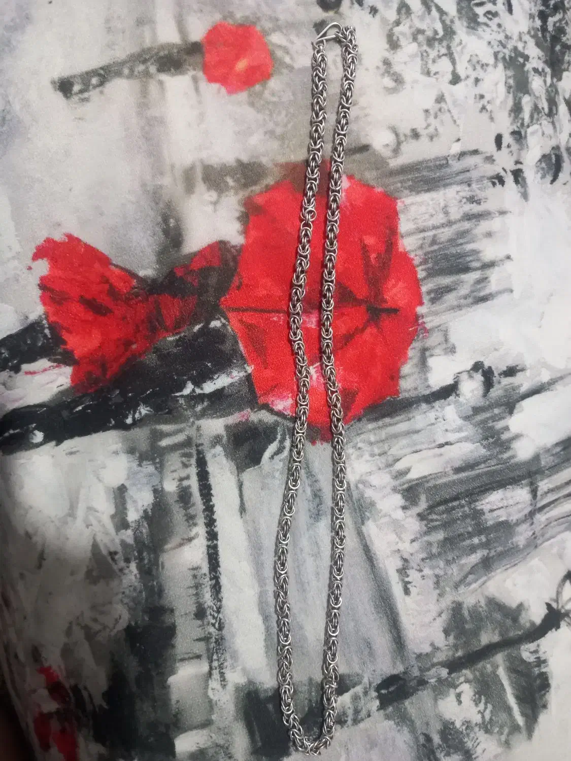 گردنبند زنجیر نقره|جواهرات|کرمانشاه, |دیوار