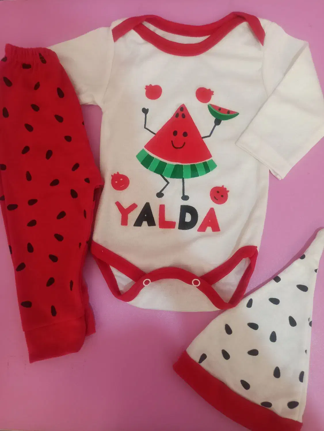 لباس سه تیکه نوزادی(یلدایی)|کفش و لباس بچه|کرمان, |دیوار