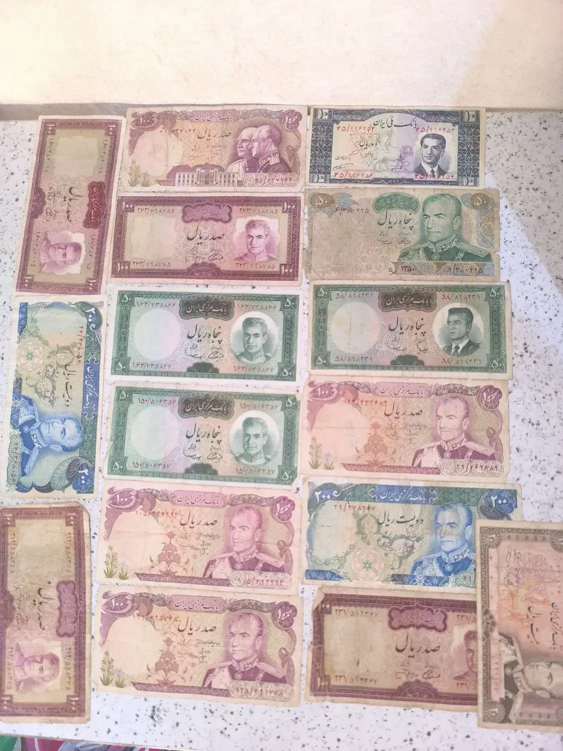 16 اسکناس قدیمی کلکسیونی|کلکسیون سکه، تمبر، اسکناس|اهواز, کیان اباد|دیوار