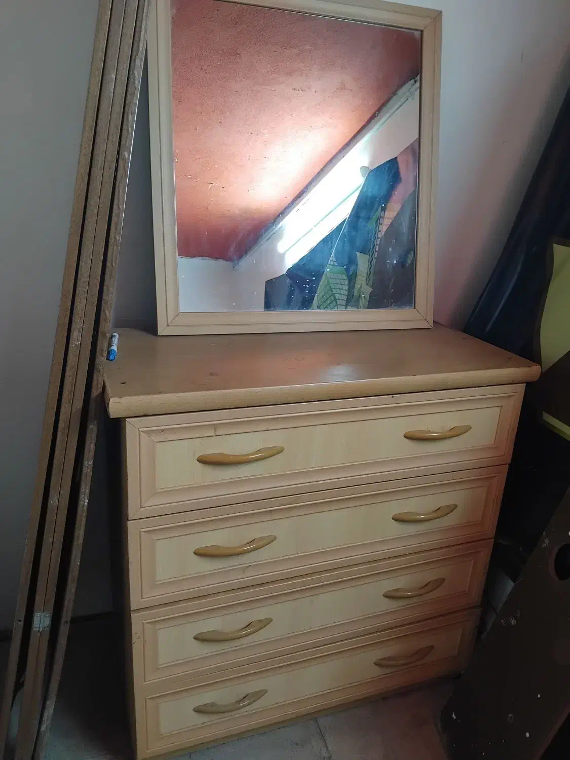 میزارایش با اینه ام دی اف شیک|تخت و سرویس خواب|بابل, |دیوار