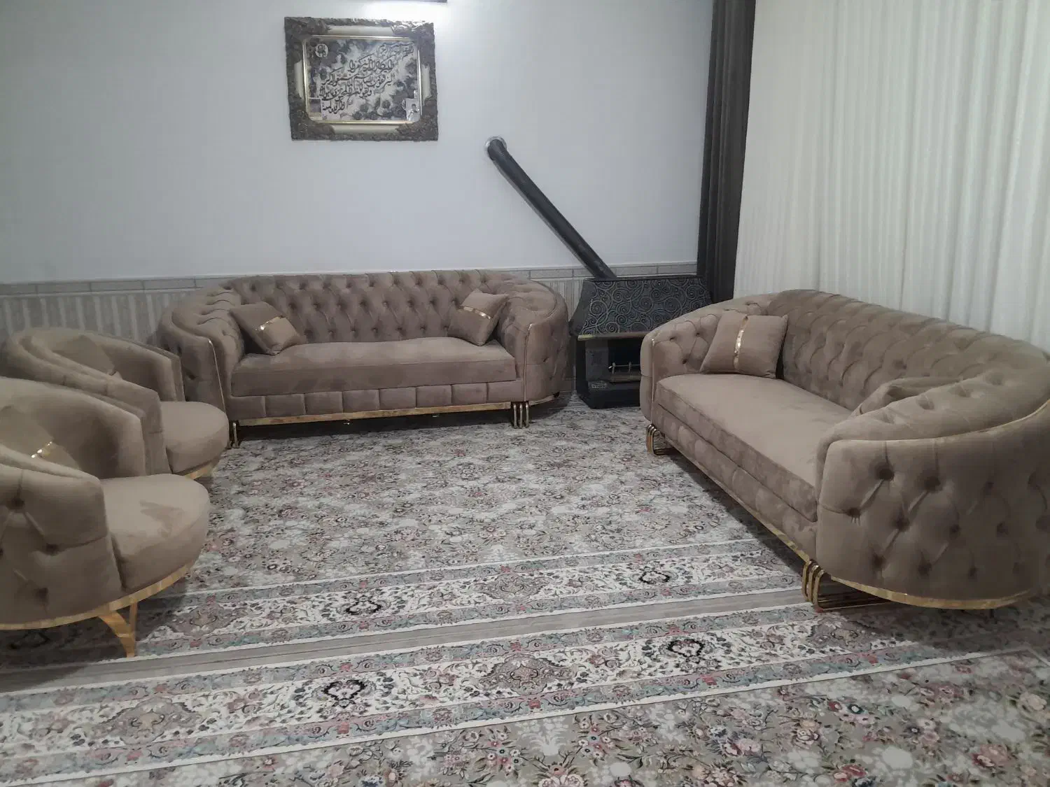 مبل چستر ۸ نفره ابر ۳۵ کیلو|مبلمان خانگی و میز عسلی|قوچان, |دیوار