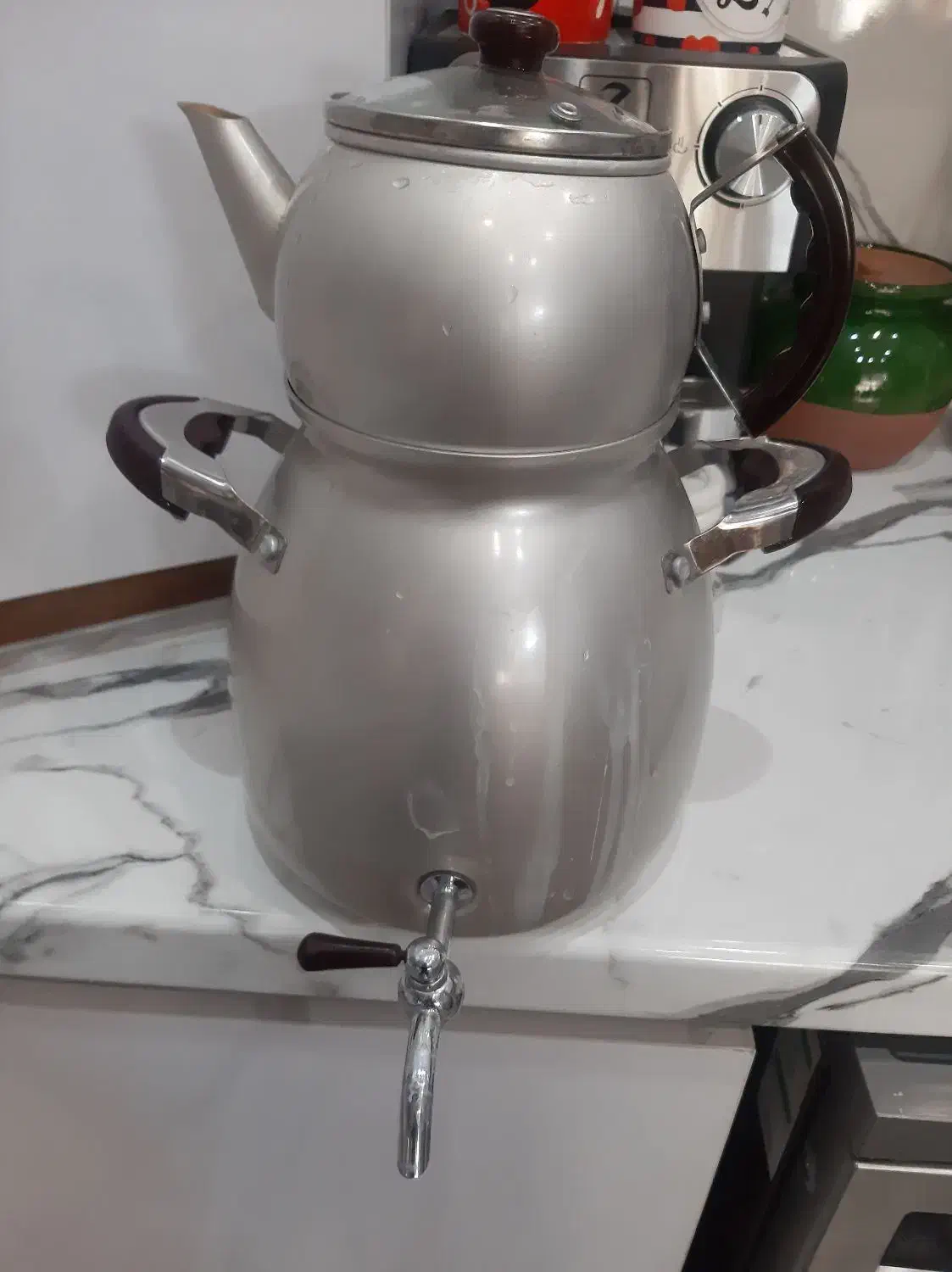 کتری و قوری سر هم|قوری، کتری، قهوه‌ساز دستی|خمینی‌شهر, |دیوار