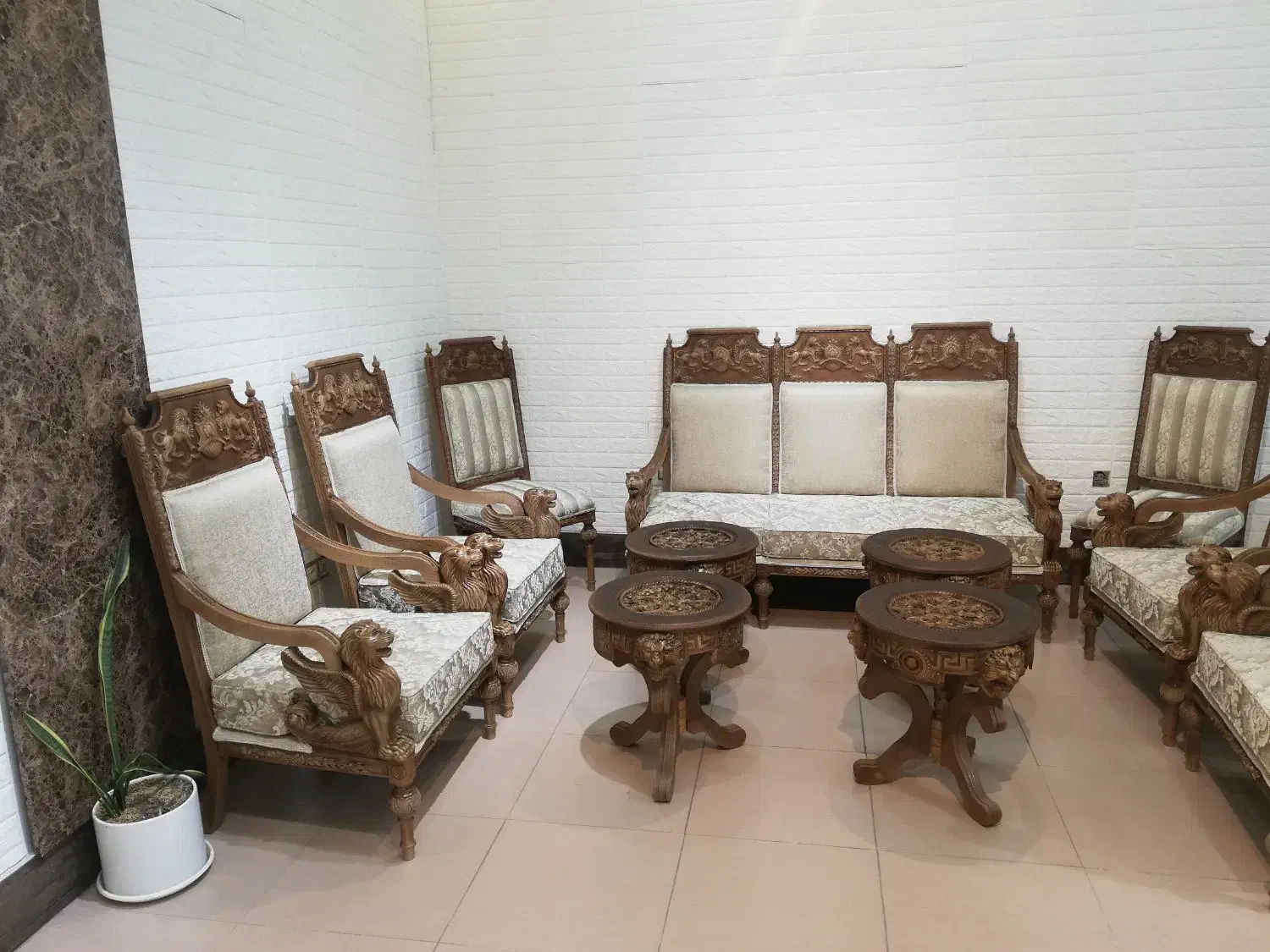 مبل استیل مدل سلطنتی 9نفره|مبلمان خانگی و میز عسلی|بستان آباد, |دیوار