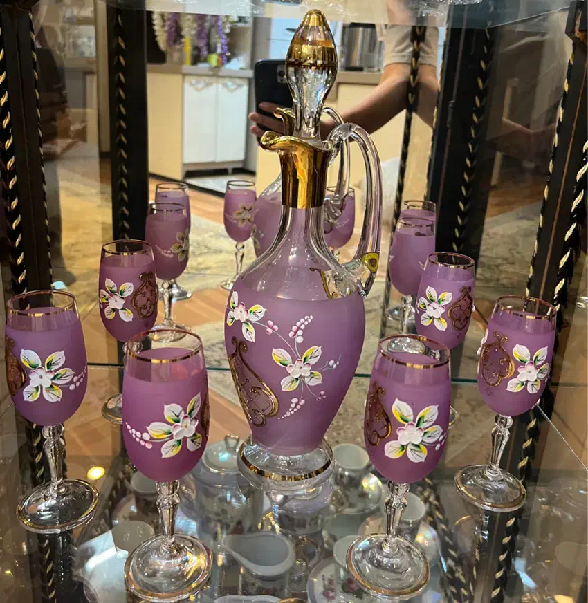 کریستال چک گل مصنوعی خارجی چینی مرغی|ظروف سرو و پذیرایی|تهران, صادقیه|دیوار