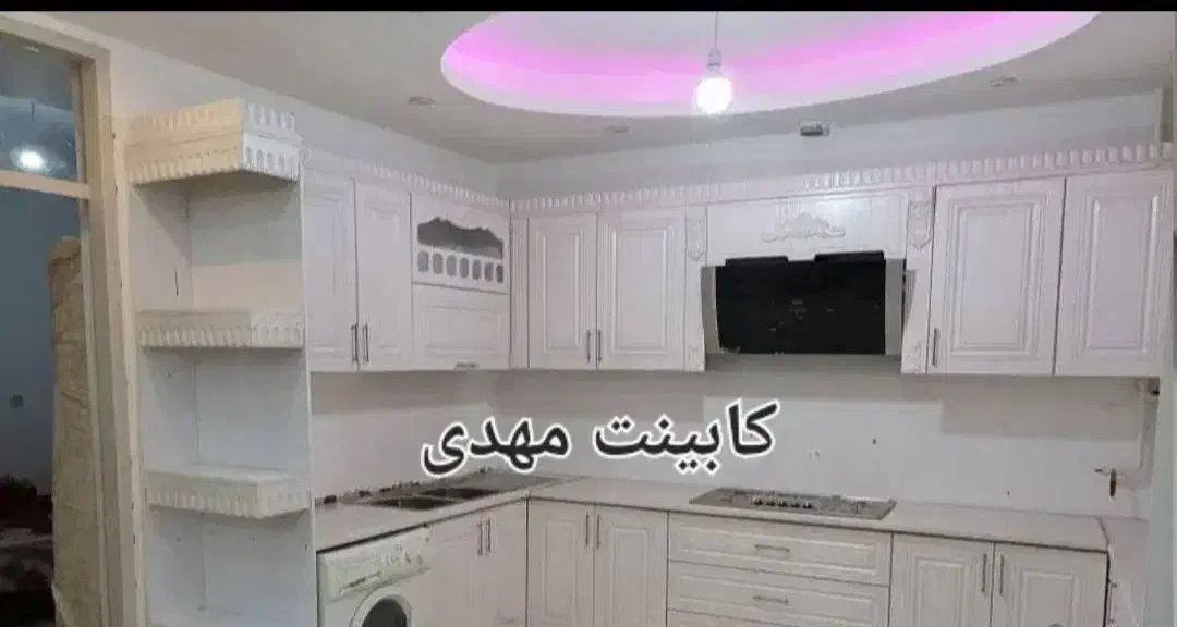 *کابینت حاضری تمام سفید براق کد۱۵۰۵|مصالح و تجهیزات ساختمان|بره‌سر, |دیوار