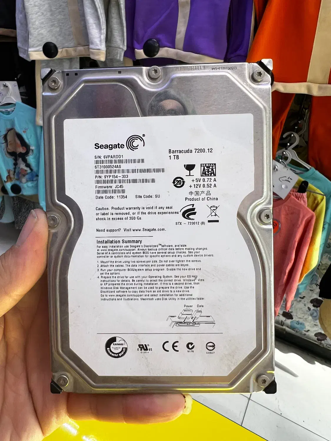 هارد یک ترا اینترنال HDD 1|قطعات و لوازم جانبی رایانه|اسلام‌شهر, باغ فیض|دیوار